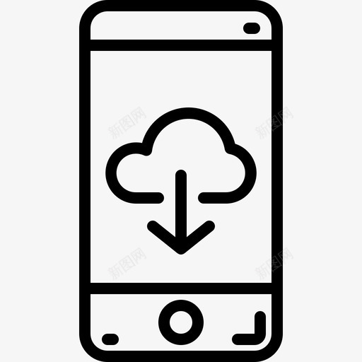 智能手机移动7线性图标svg_新图网 https://ixintu.com 智能手机 移动7 线性