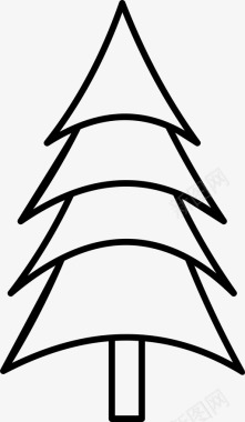 松树圣诞树植物图标图标