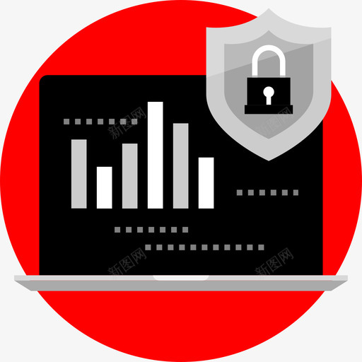 数据安全互联网平面图标svg_新图网 https://ixintu.com 安全互联网 平面 数据