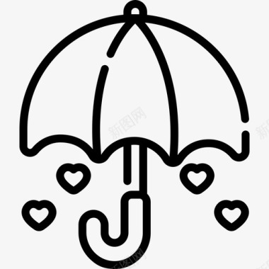 雨伞情人节43直系图标图标