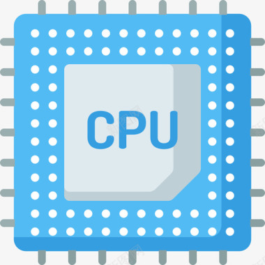 Cpu计算机组件扁平图标图标