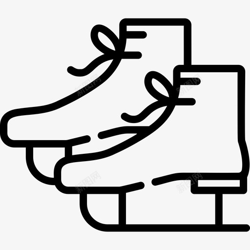 溜冰鞋冬季自然13直线型图标svg_新图网 https://ixintu.com 冬季自然13 溜冰鞋 直线型