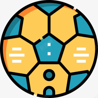 足球运动37线性颜色图标图标