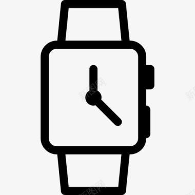 手表时间日历线性图标图标