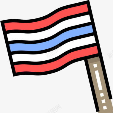 旗帜泰国12线颜色图标图标