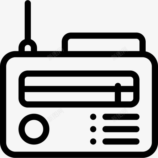 收音机野餐和烧烤2线性图标svg_新图网 https://ixintu.com 收音机 线性 野餐和烧烤2