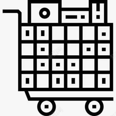 购物车购物中心14直线型图标图标