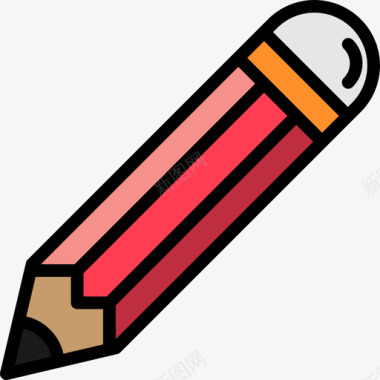 铅笔教育111线颜色图标图标