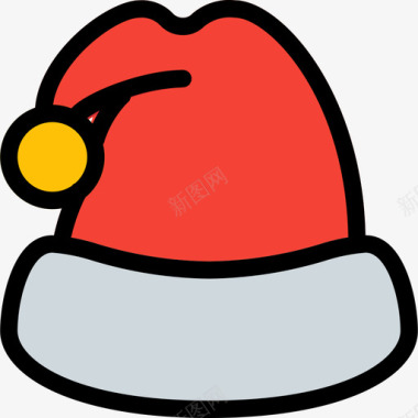 圣诞帽圣诞111平顶图标图标