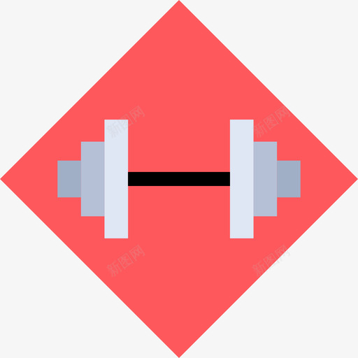 哑铃健身19扁平图标svg_新图网 https://ixintu.com 健身19 哑铃 扁平