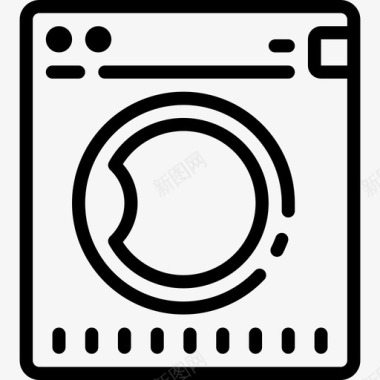 洗衣机2号房间直线式图标图标