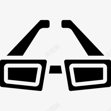3d眼镜多媒体30填充图标图标
