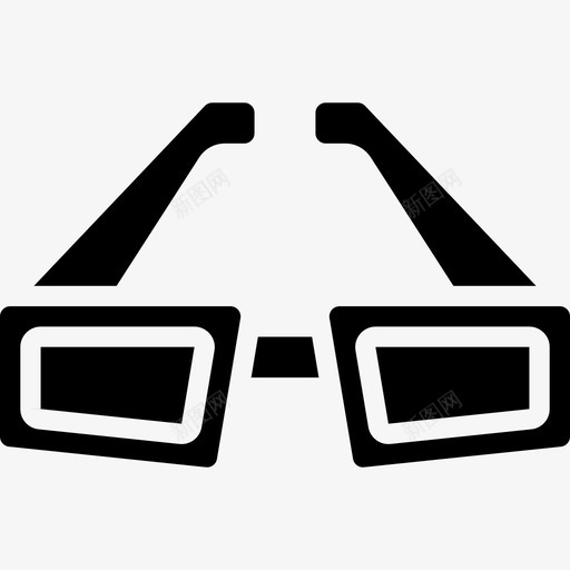 3d眼镜多媒体30填充图标svg_新图网 https://ixintu.com 3d眼镜 填充 多媒体30