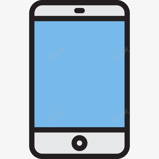 智能手机设备6线性颜色图标svg_新图网 https://ixintu.com 智能手机 线性颜色 设备6
