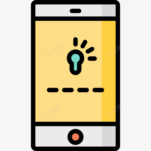移动电话安全28线性颜色图标svg_新图网 https://ixintu.com 安全28 移动电话 线性颜色