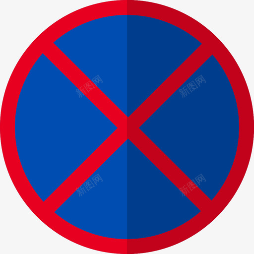 禁止交通标志4平面图标svg_新图网 https://ixintu.com 交通标志4 平面 禁止