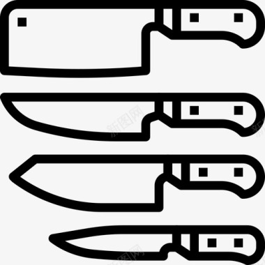 刀烹饪3直线型图标图标