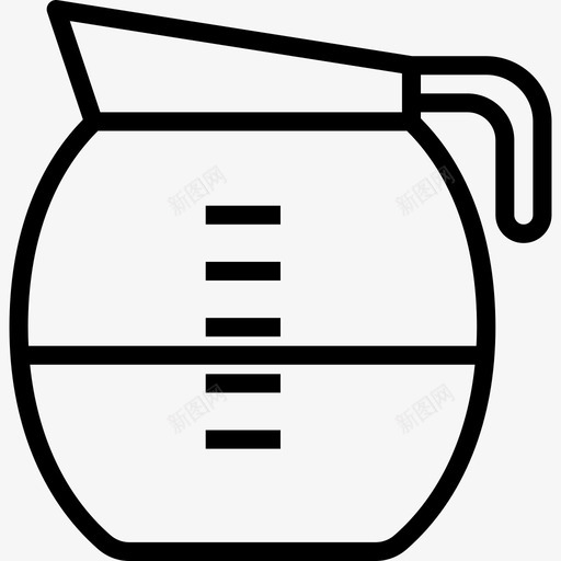 咖啡壶咖啡店48直线型图标svg_新图网 https://ixintu.com 咖啡壶 咖啡店48 直线型