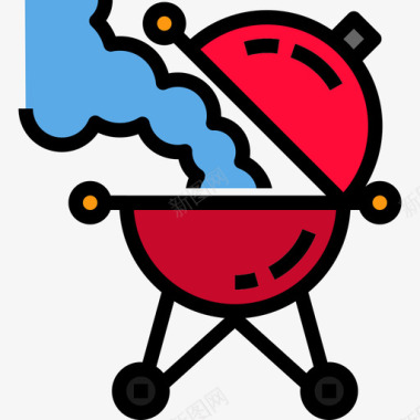 烧烤聚会和庆祝活动6线性颜色图标图标