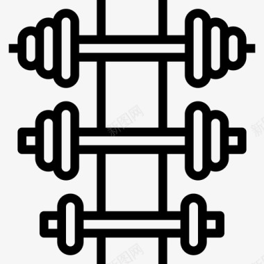 哑铃健康26岁直线型图标图标