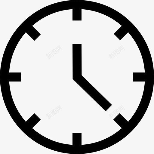 时钟商务198直线型图标svg_新图网 https://ixintu.com 商务198 时钟 直线型