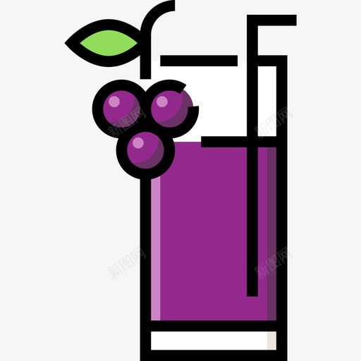 果汁夏季食品饮料4线性颜色图标svg_新图网 https://ixintu.com 夏季食品饮料4 果汁 线性颜色