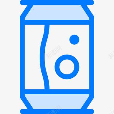 汽水罐饮料8蓝色图标图标