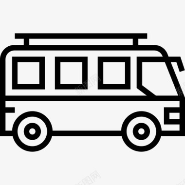 公共汽车旅行3直线图标图标