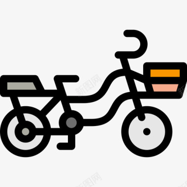 自行车在村6线颜色图标图标