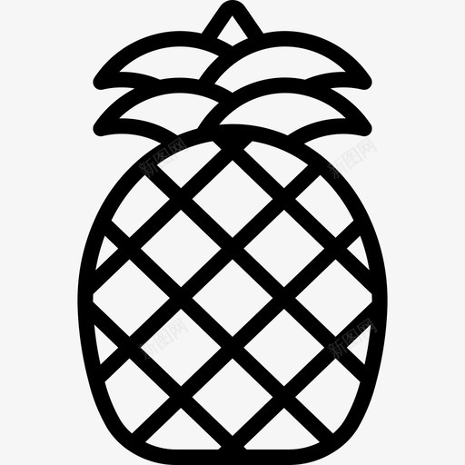 菠萝假期4直系图标svg_新图网 https://ixintu.com 假期4 直系 菠萝
