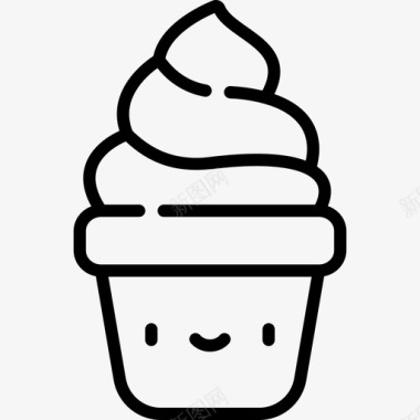 冰淇淋热带14直纹图标图标