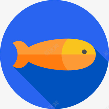 鱼自然30扁平图标图标