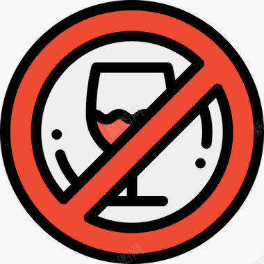 不喝酒健康生活9正色图标图标