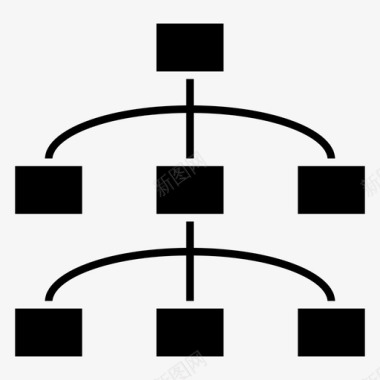 建模层次结构树状结构图标图标