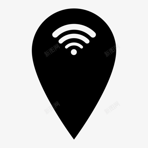 wifi信号连接热点图标svg_新图网 https://ixintu.com pin wifi信号 wifi点 地图 热点 连接