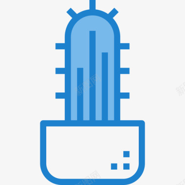 仙人掌仙人掌5蓝色图标图标