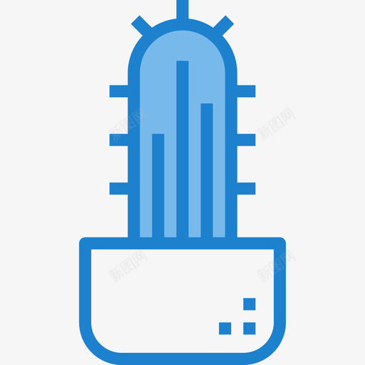 仙人掌仙人掌5蓝色图标svg_新图网 https://ixintu.com 仙人掌 仙人掌5 蓝色