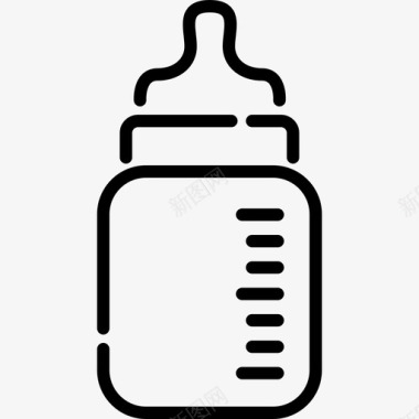 婴儿奶瓶机场30直线型图标图标