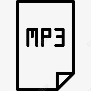 Mp3音乐播放器图标3线性图标