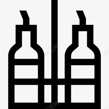 醋食品67线性图标图标