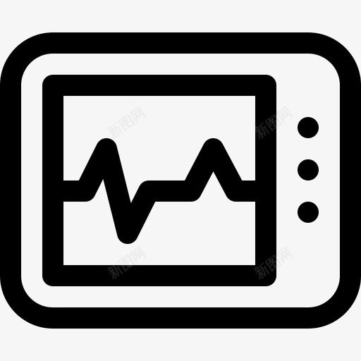 心电图化学18线性图标svg_新图网 https://ixintu.com 化学18 心电图 线性