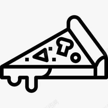 披萨93号食物直系图标图标