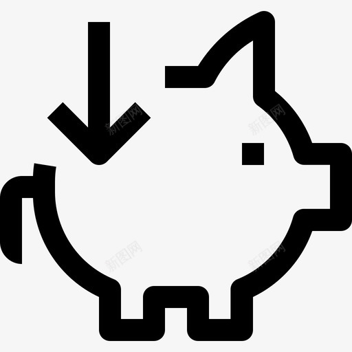 储蓄罐银行3线性图标svg_新图网 https://ixintu.com 储蓄罐 线性 银行3