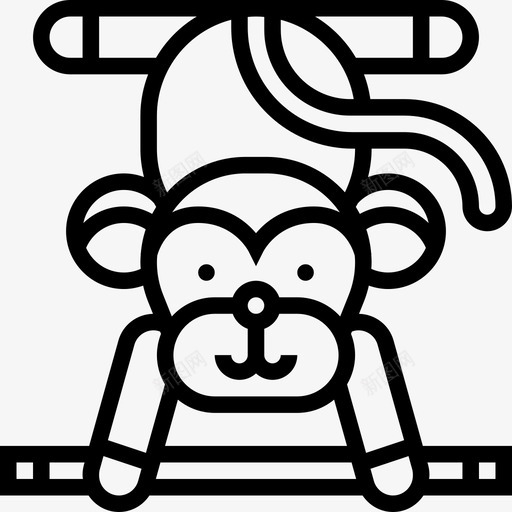 猴子马戏团元素2直线型图标svg_新图网 https://ixintu.com 猴子 直线型 马戏团元素2