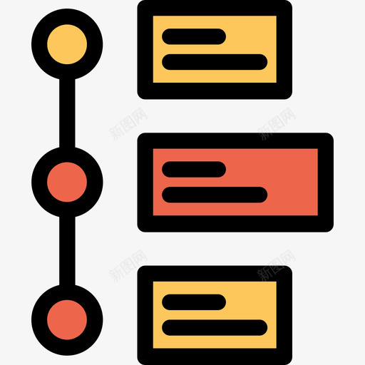 时间轴广告17线形橙色图标svg_新图网 https://ixintu.com 广告17 时间轴 线形橙色