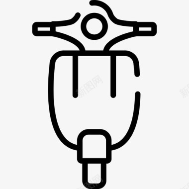 摩托车市区7直线型图标图标