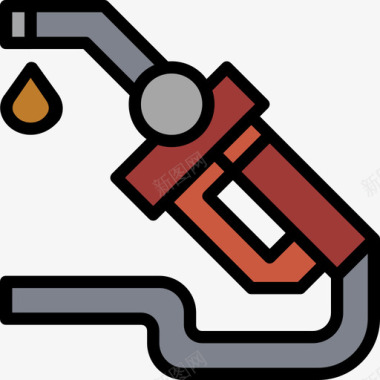 燃料石油工业3线性颜色图标图标