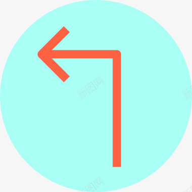 左转箭头和用户界面2平放图标图标
