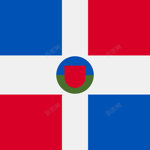 多米尼加共和国方形国家简单旗帜图标svg_新图网 https://ixintu.com 多米尼加共和国 方形国家简单旗帜