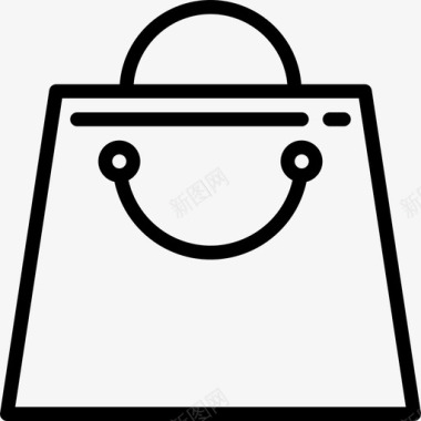 购物袋购物和电子商务3线性图标图标